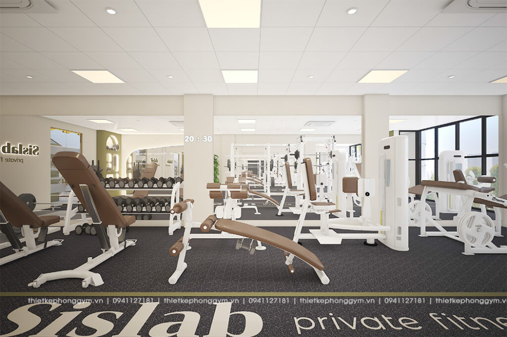 thiet ke phong gym 17