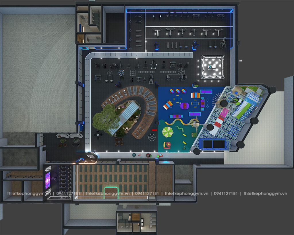thiet ke phong tap gym 21